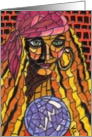 Mosaic BLANK INSIDE Fortune Teller card