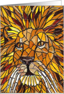 Mosaic BLANK INSIDE Lion card