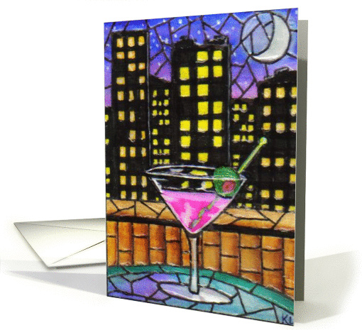 Mosaic BLANK INSIDE City View card (61220)
