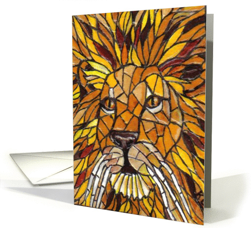 Mosaic FATHER'S DAY Lion card (61228)