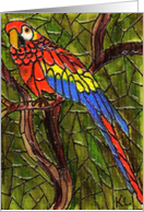 Mosaic BIRTHDAY Parrot card