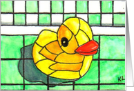 Mosaic BIRTHDAY Rubber Duck card