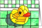 Mosaic BIRTHDAY Rubber Duck card