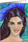 Mosaic BLANK INSIDE mermaid card