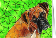 Mosaic FATHER’S DAY boxer dog card