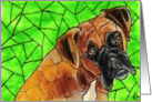 Mosaic FATHER’S DAY boxer dog card