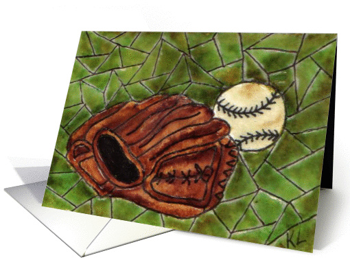 Mosaic BLANK INSIDE baseball card (62010)