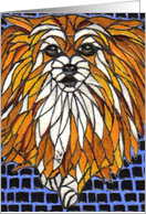 Mosaic FATHER’S DAY pomeranian card