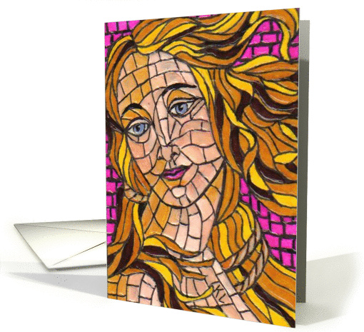 Mosaic BLANK INSIDE Venus card (62280)