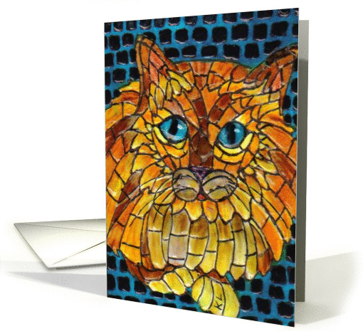 Mosaic Blank Inside Cat
 card (62282)