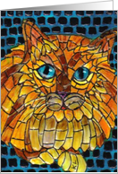 Mosaic Blank Inside Cat card