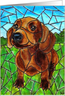 BLANK INSIDE dachshund card