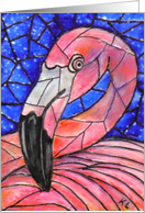 BLANK INSIDE flamingo card