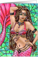 BLANK INSIDE Belly Dancer Mermaid card