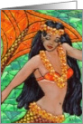 BLANK INSIDE Hawaiian Mermaid card