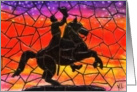 BLANK INSIDE Horse & Rider card