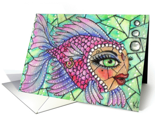 Blank Inside Fancy Fish
 card (66964)
