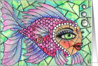 Blank Inside Fancy Fish card