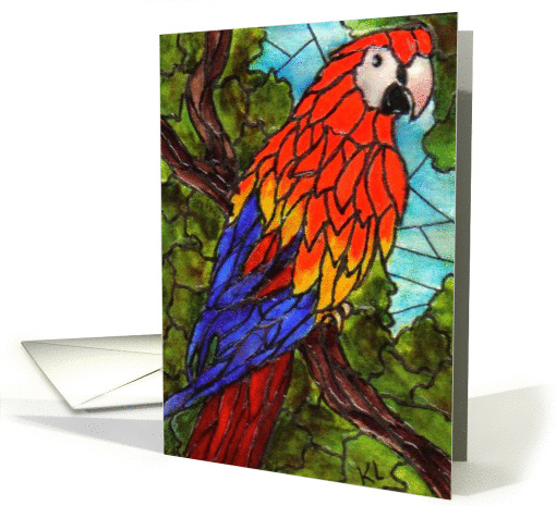 Blank Inside Parrot
 card (66976)