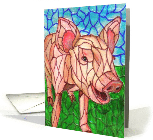 Blank Inside Pig
 card (70937)