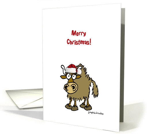 Merry Christmas Yak card (100462)