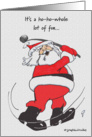 Santa golfing! card