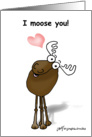 Valentine moose! card