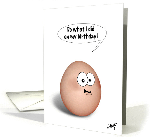 Sexy Happy Birthday Egg! card (200250)
