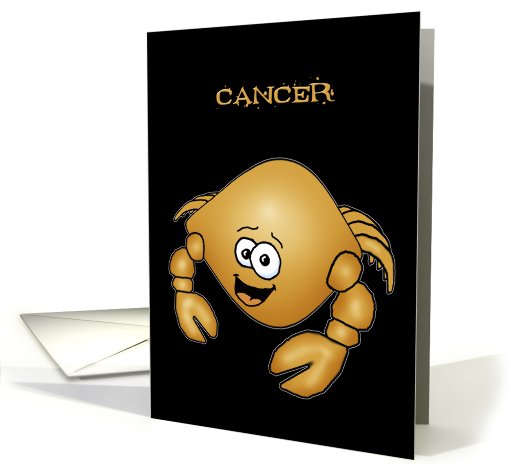 Zodiac Cancer Crab birthday Cartoon card (602136)
