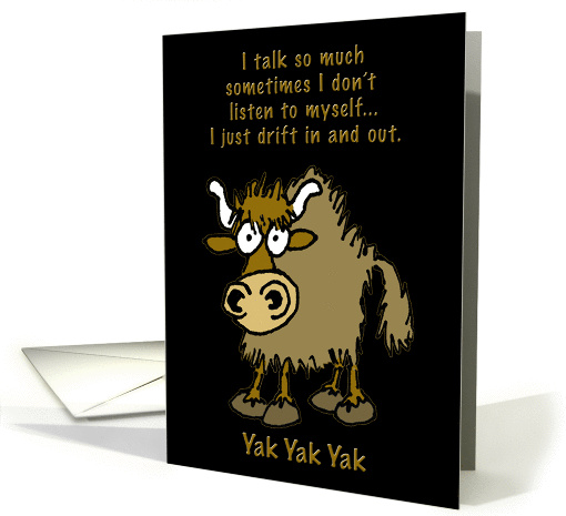 Yak Yakking Cartoon card (612949)
