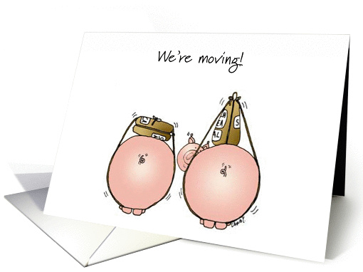 Pigs moving card (61522)