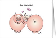 Pigs Valentine card
