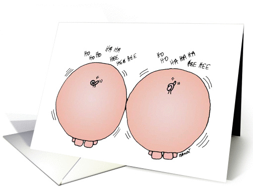 Pigs friendship/laughing card (61582)