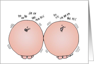 Pigs friendship/laughing card