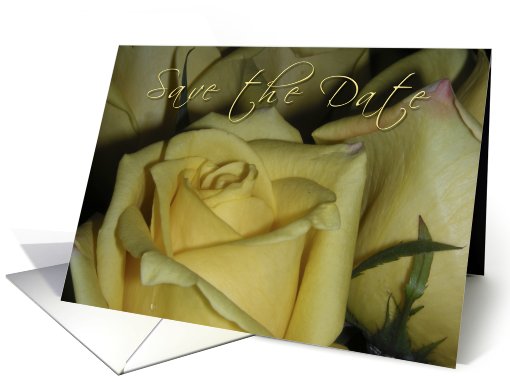 Save the Date. Wedding date. Yellow Roses card (628570)