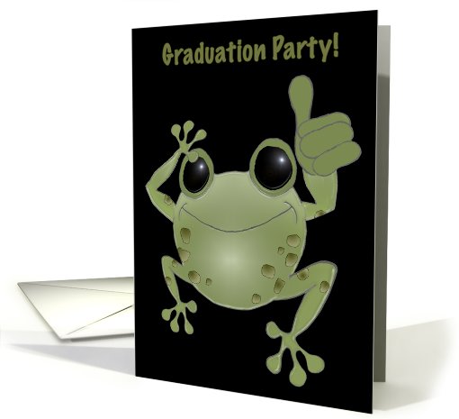 Graduation Party. Toadally Awesome! Cartoon toad. card (677062)