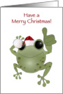 Merry Christmas. Toadally Awesome! Cartoon toad card