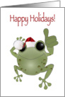 Happy Holidays. Toadally Awesome! Cartoon toad. card