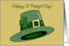 St. Patrick’s Day humorous Leprechaun hat. card