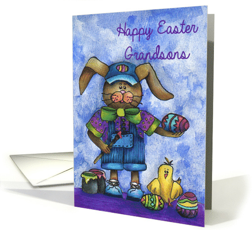 Grandsons Easter Bunny Artist and Friend card (1469774)