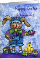 Grandsons Easter Bunny Artist and Friend card