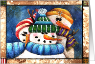 Snow note card