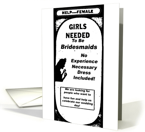 Bridesmaid wanted card (370831)