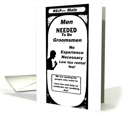 Groomsmen wanted card (370837)