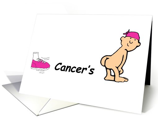 kick cancer's butt! card (457885)
