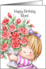 Flowers to mom for her birthday from daughter card