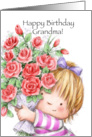 Flowers to Grandma for her birthday from granddaughter card