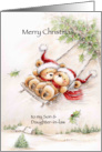 Christmas greeting to son and daughter-in law. card