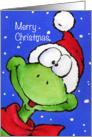 Merry Christmas frog, have fun and joy! card