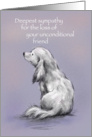 Sorry for a loss of your dog,deepest sympathy card. card